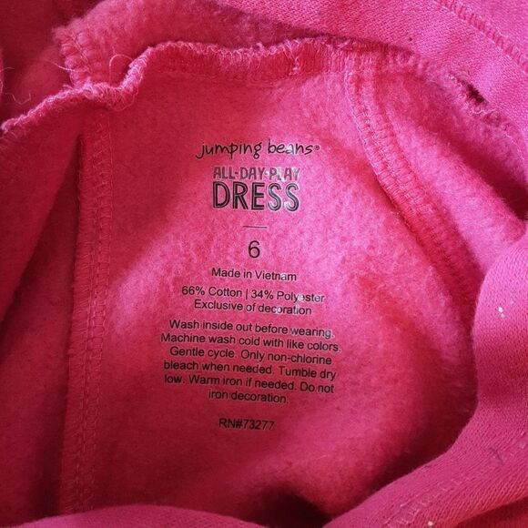 Jumping Beans Dress All-Day-Play Hoodie Sweatshirt With Bling size 6 - Picture 7 of 13